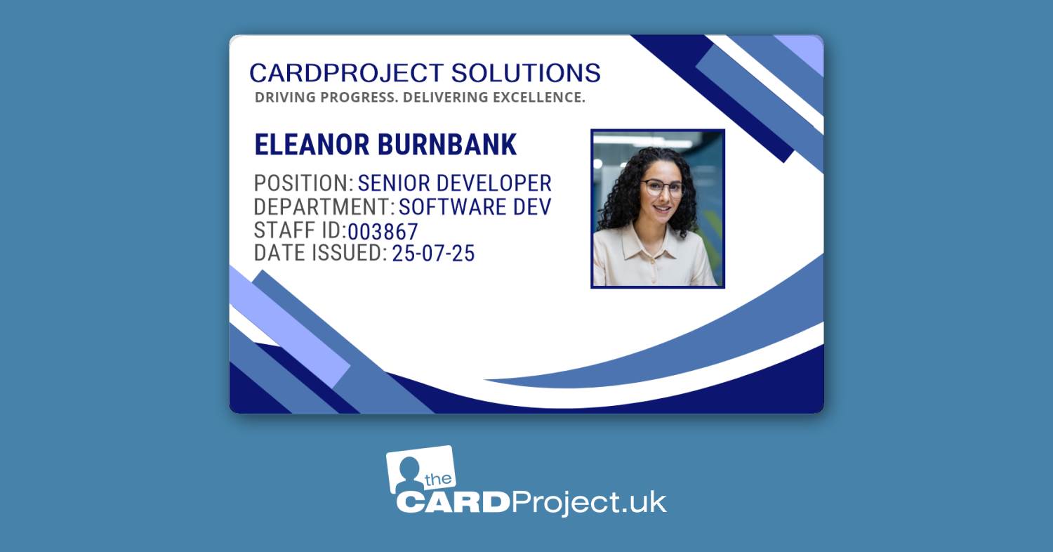 Purple Wave Stripe Staff ID Card